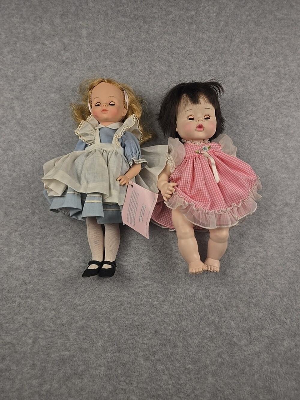 Vintage Madame Alexander Doll Lot Alice In Wonderland & 1965 Pussycat Baby Doll